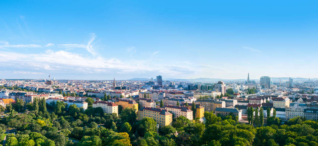 Luftbildaufnahme von Wien